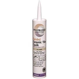 Custom BLDG Products CUSTOM-PC12210S-6-10.5oz Custom Polyblend PC12210S-6 Ceramic Tile Caulk Linen 10.5 oz Cartridge, Sahara Tan