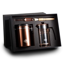 CrossCreek French Coffee Press Small Maker Manual Set Cafetera Tea Steel Filter Stainless Steel 34 Ounce/1 Liter 9917-C001-04