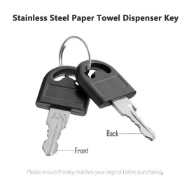 KLIVYA Paper Towel Dispenser Key,Stainless Steel Toilet Paper Dispenser Key for Roll Paper Dispenser Replacement.Pack of 5