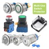 UFURMATE Button Switch Cover Guard, 4Pcs Clear Plastic Push Button