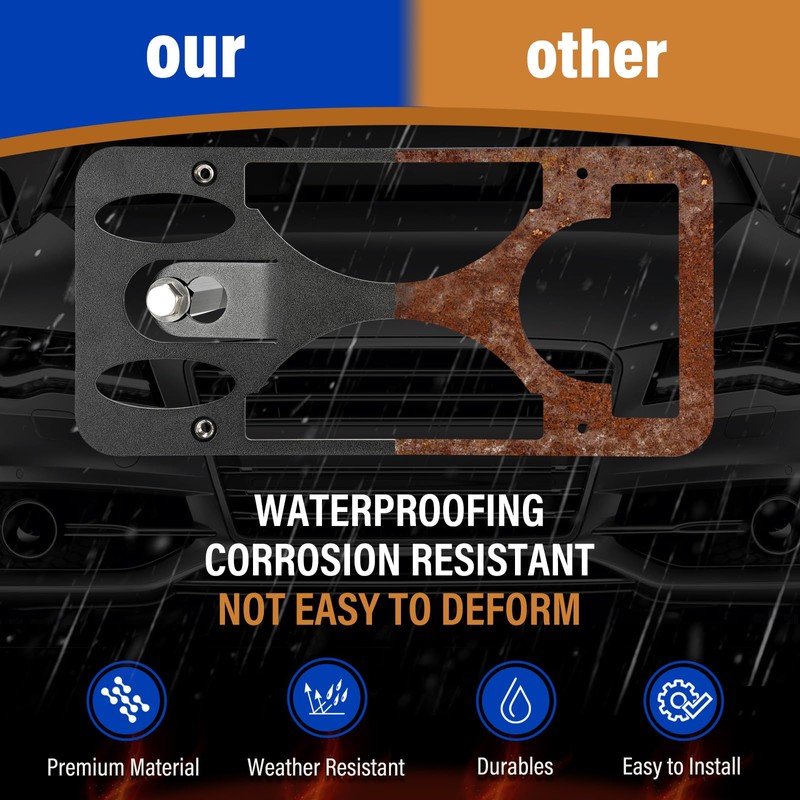 No Drill Front License Frame Compatible with Fiat 124 Spider