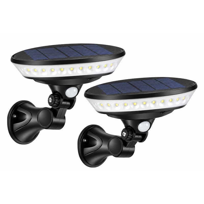 Solar Motion Sensor Wall Light for Outdoor Lighting – 360°