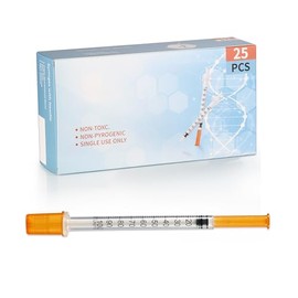0.5ml 30Ga 5/16in Syringes,Individually Wrapped, Pack of 25