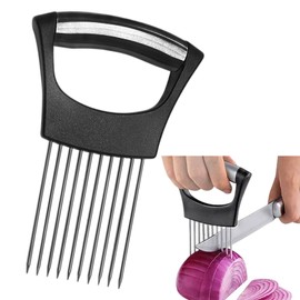 Vyooxcy Stainless Steel Onion Holder for Slicing ，Meat Tenderizer，Fruits Veg Meat Onion Cutter for Slicing and Storage of Avocados Lemon Potato Tomato and Other Meat Stalking Fork