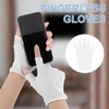 12 pares de guantes humectantes blancos sin dedos, guantes de