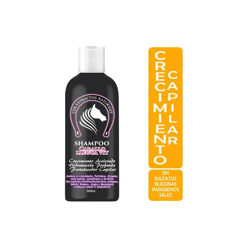 Shampoo Cola De Caballo Y Keratina Crecimiento Capilar 500ml Envió