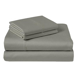 4 PC Cot Sheet Set 33x75, 100% Cotton Fitted Cot Sheet- Perfect for Narrow Twin/Rv Bunk/Camping Cot/Guest Bed Replacement, Sheets for Cot Bunk Bed-Fits Upto 4-8" Deep Mattress- Grey Solid