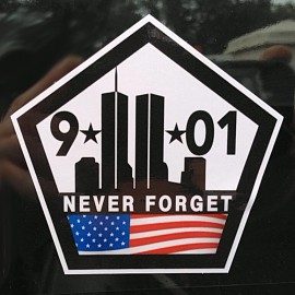 World Graphix Remember Never Forget 9 11 Memorial Sticker3.5" x 3.5" World Trade Center