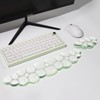 Clear Gel Wrist Rest for Keyboard and Mouse, Green Cloud