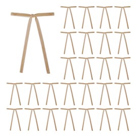 Meseey 30 Pcs Khaki Velvet Christmas Bows 5 x 7 Inch Rustic Vintage Wedding Velvet Ribbon Gift Bows for Tree Wreath Garland Home Decor Indoor Outdoor Decorations (Khaki)