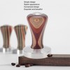 Colorful Wood Coffee Flat Tamper Stainless Steel Base Powder Hammer