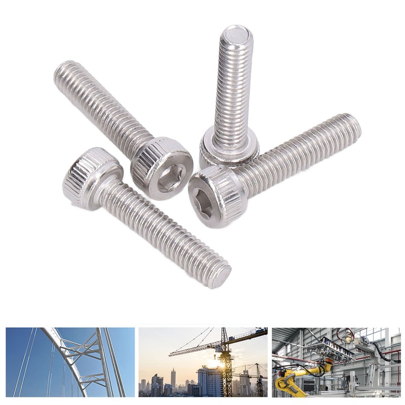 100Pcs Hex Socket Head Cap Screws Galvanized Steel Screw Kit