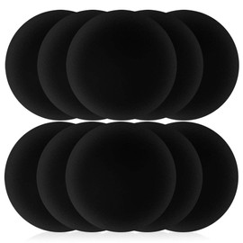 Ear Cushions Ultra Soft Foam Cover 60mm - 2.4" inch Replacement for Most Standard Size Office Telephone Headsets, Headphones, Earphones Earbuds (Black) 10 Pack