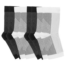 ORFOFE 4pairs Breathable Plantar Socks Comfortable Ankle Supports for Men and Women Ergonomic Design for Running Walking Hiking Fitness and Everyday Use