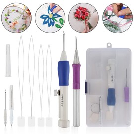 EEEKit DIY Magic Embroidery Pen Set Punch Needle Stitching Knitting Sewing Craft Tools