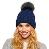 ELIMELI® 15568 Women's Winter Hat, Warm Knitted Hat with Bobble,