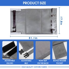 ziyue Toddler Airplane Seat Extender Bed Airplane Seat Extender Foot Rest for Kids Traveling Accessories (Grey)