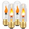 Hompavo LED Flame Bulbs (4 Pack) - 3W Flickering Fire