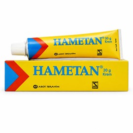 Hametan Cream 30g with Hamamelis Virginiana (Witch Hazel) 5.35% for Gentle Skin Care and Moisture Support, Yellow