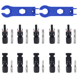 GLARKS 2PCS Blue Solar Panel Assembly and Disassembly Tool and 5 Pair Male/Female Solar Panel Cable Connectors Set for Roof Mounted Solar Panel Motohome RV Camper