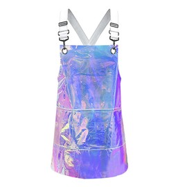 MIKI WELL Cross-back Adjustable Apron With 3 Pockets Hair Salon Work Apron for Hair Stylist (22.8” W 25.5” L) (Dazzle)