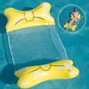 Air Mattress Pool, Inflatable Water Hammock with Net, 4-in-1 Foldable