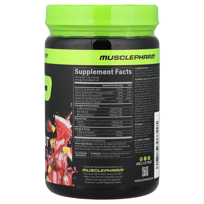 MusclePharm Assault® Preworkout, Fruit Punch, 12.1 oz (344 g)