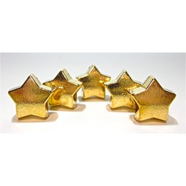 4 Pcs Metal Silver Tone Large Hole Star Beads Pink Gold 11.5 x 11.5 mm Geralin Gioielli