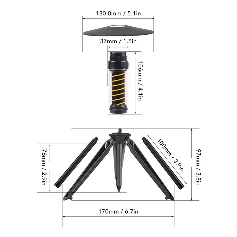 Portable Outdoor Camping LED Lamp 2 In 1 Mini Camping