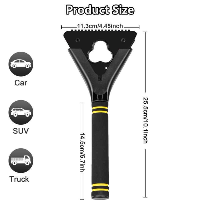 TuoYi Snow Scraper for Car Windshield, Ice Snow and Frost