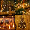 DAHAN Guirnaldas Luminosas Estrellas Cortina Luces, 12 Estrellas 138 Pcs