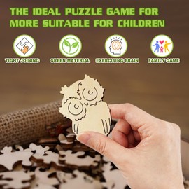 Wooden Puzzle Children, 50 Pieces Owl Wooden Puzzle Birthday Gift for Children, 29 x 29 cm Wooden Puzzle, Irregular Unique Puzzle, Wooden Puzzle Animal Shape, Wooden Puzzle with Box