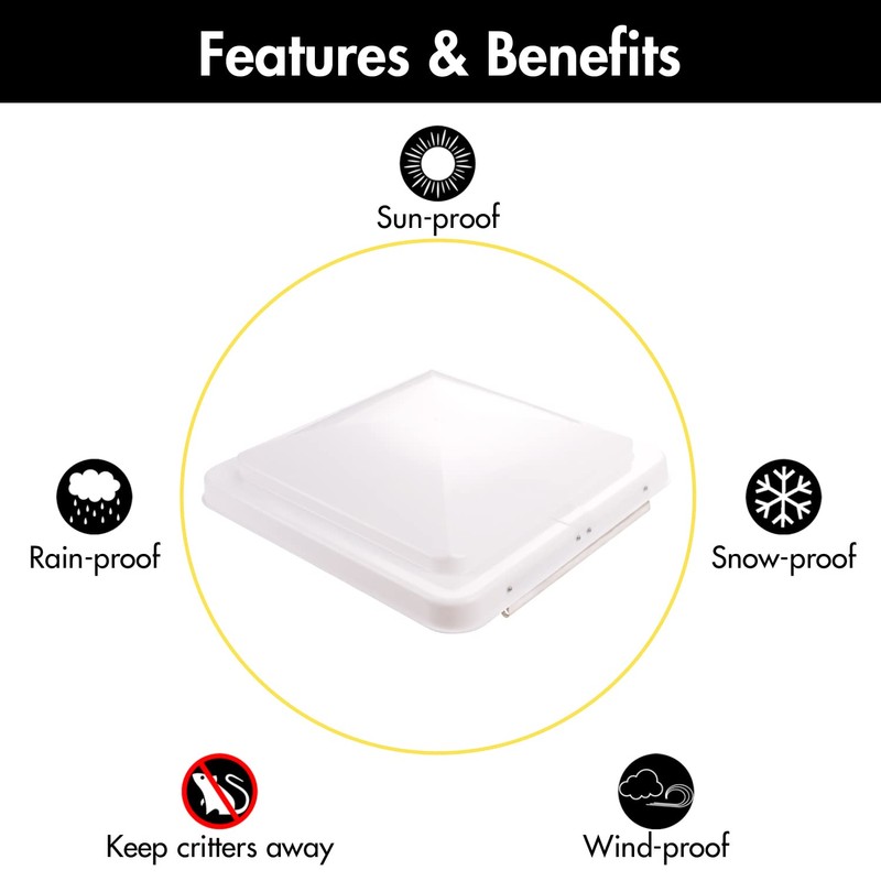 ONLTCO Expert RV Vent Lid Replacements (1-Pack) - Universal Fit