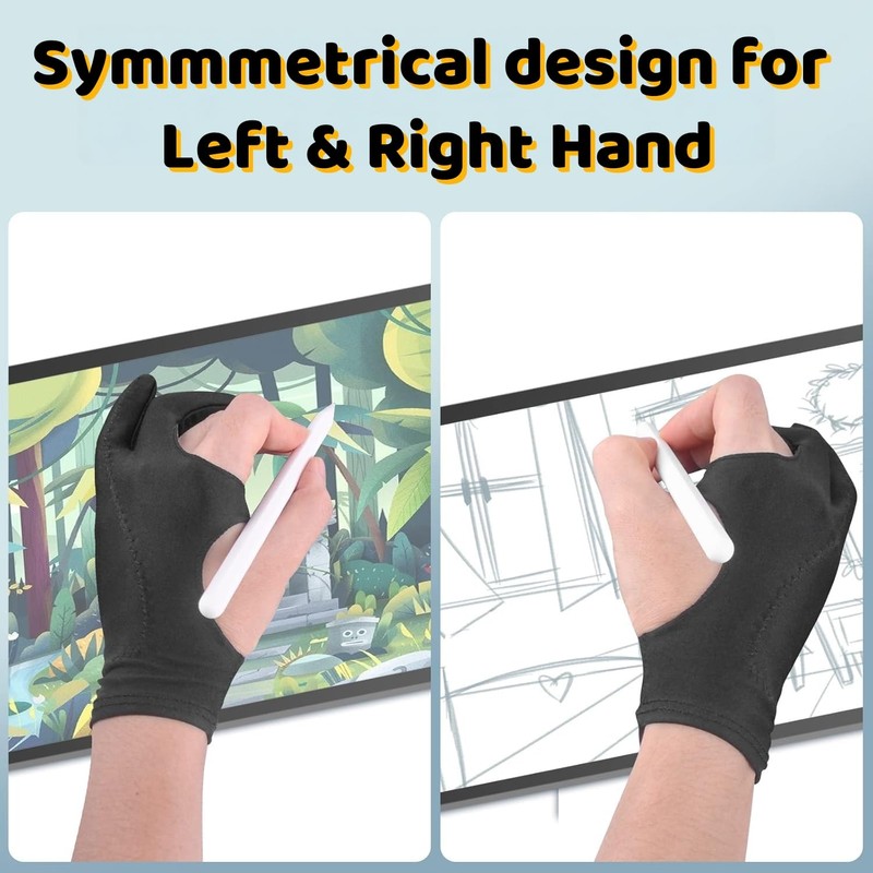 Xolixorium 2 Pack Artist Drawing Gloves for Digital Art &