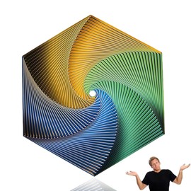 Fractal Fidget Hexagon, Hexagon Fidget Toy for Adults Fractal Fidget Hexagon Fidget Toys, Pocket-Size Sensory Toy, Anti-Anxiety and Stress Relief, Hexagon Spiral, Mindful Meditation Tool