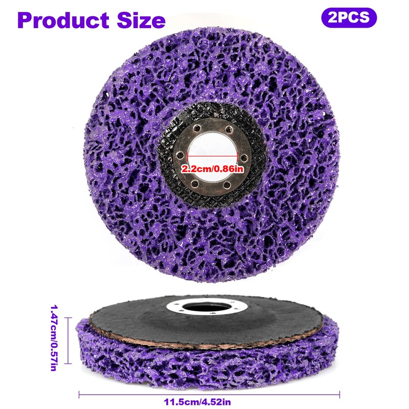 115 mm CSD Disc Sanding Disc, 2 Pieces Cleaning Disc,