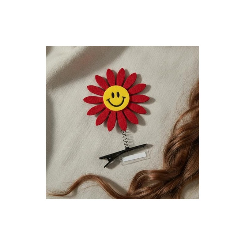 Set de 12 Pinzas para Cabello Flor con Resorte y