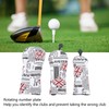 3PCS Golf Club Head Cover PU Waterproof English Flag Pattern