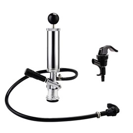 FERRODAY 4" Beer Keg Pump Heavy Duty Complete D-System Keg Pump US Beer Keg Pump for Sankey Keg Party Pump Picnic Keg Tap Keg Hand Pump Draft Beer Kegerator Pump Easy Lock 4 Inch Keg Pump Soda Pump