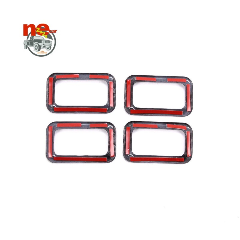 necar2020 Car Door Lock Frame Trim Decorate ABS Carbon Accessories