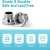 2 PCS Shower Hose Reducer Adaptor, Brass-Plated Connection, Equipped with