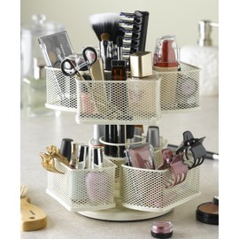 Nifty Cosmetic Organizing Carousel, Cream