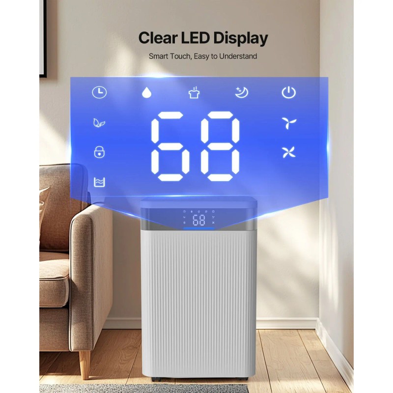 35 Pints Smart Dehumidifier for Home Basement with Low Noise