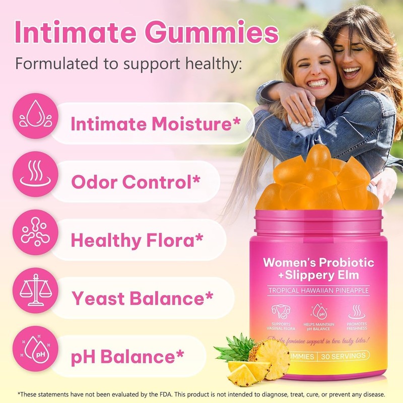 Vaginal Probiotics Gummies for Women, Feminine Balance Gummies for PH