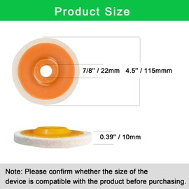 4.5" x 7/8" Wool Felt Polishing Wheel Disc - YLJNGUS 10 Pack 4.5inch Round Polishing Buffing Wheel Pad for 4-1/2 Angle Grinder for Metal, Marble, Furniture, Car Wax, Granite (Thickness:10mm)