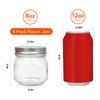 Mcupper 6 Pack Small Mason Jars 8 oz, Half Pint