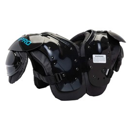CHAMPRO Youth Scorpion Shoulder Pad, Black, Blue, 100-130lbs (FSP5)