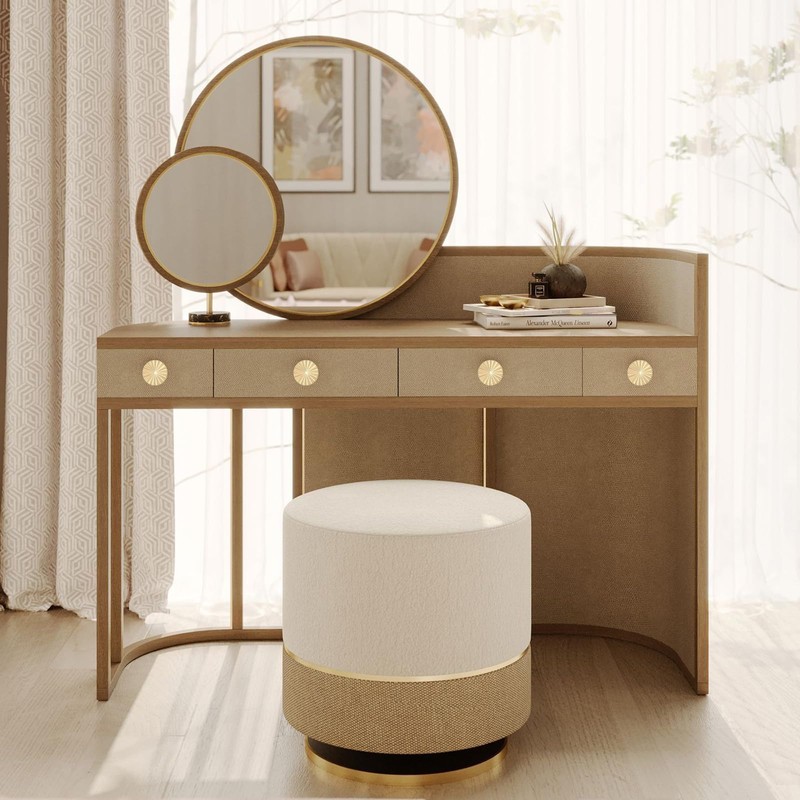 TKWINKT 6 Pack Cabinet Knobs Gold Drawer Knobs 1.42 inch