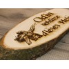 Odin schütze Dieses Heim Baumscheibe Bark Disc Saying Engraving Sign