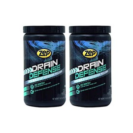 Zep Drain Defense Enzymatic Cleaner Powder - 18 oz (Case of 2) ZDC16 - Safe for Pipes and Septic Systems